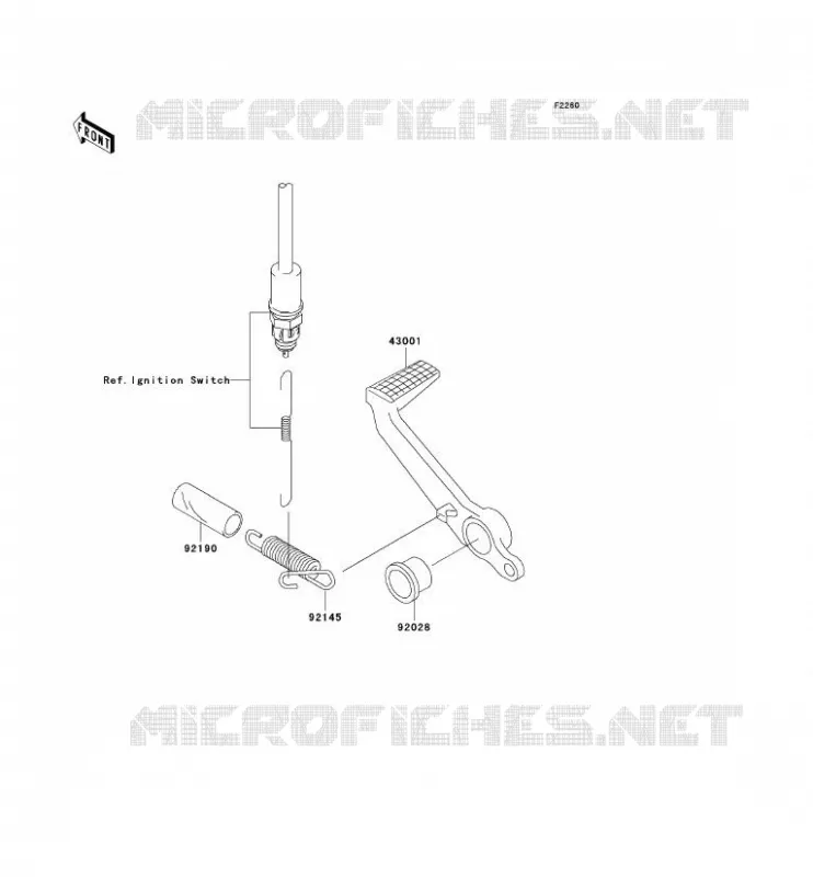 PEDALE DE FREIN Kawasaki MOTOS 600 2004 NINJA ZX-6RR  ZX600-M1H