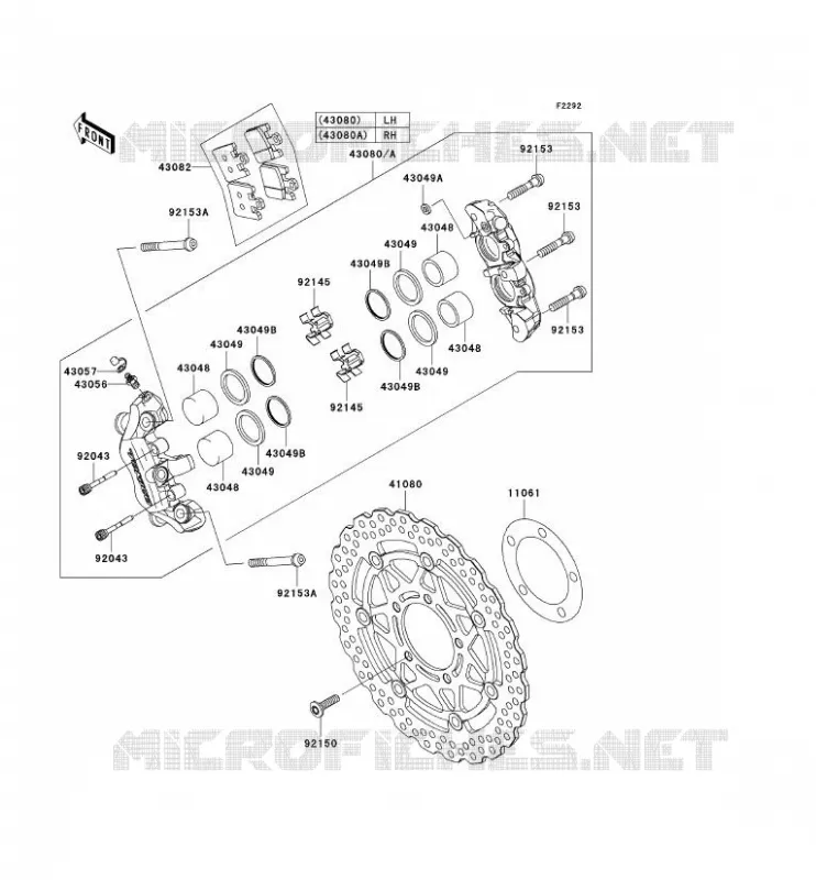 FREIN AVANT Kawasaki MOTOS 600 2005 NINJA ZX-6RR  ZX600-N1H