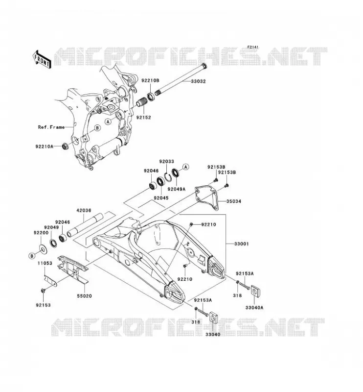 BRAS OSCILLANT Kawasaki MOTOS 600 2007 NINJA ZX-6R  ZX600P7F