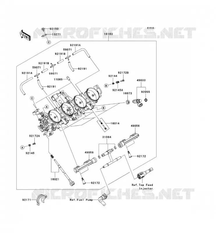 CARBU Kawasaki MOTOS 600 2007 NINJA ZX-6R  ZX600P7F
