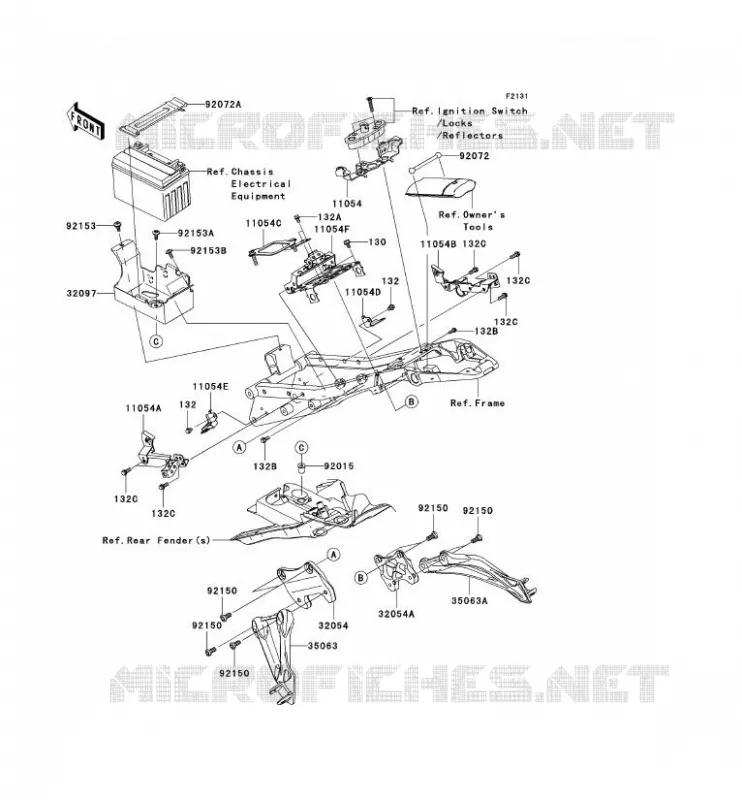 PIECE DE CADRE(ARRI&Egrave;RE) Kawasaki MOTOS 600 2007 NINJA ZX-6R  ZX600P7F