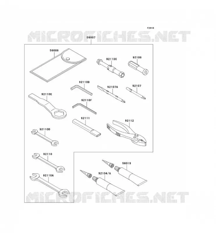 OUTIL UTILISATEUR Kawasaki MOTOS 600 2007 NINJA ZX-6R  ZX600P7F
