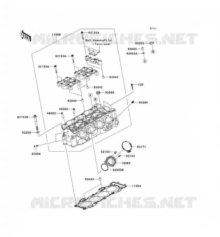 CULASSE Kawasaki MOTOS 600 2007 NINJA ZX-6R  ZX600P7F