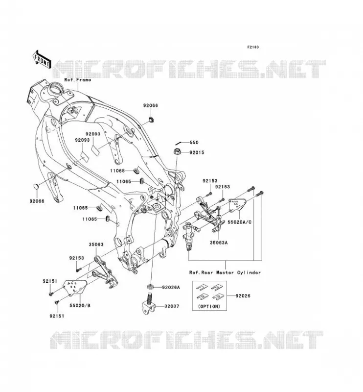 PIECE DE CADRE(AVANT) Kawasaki MOTOS 600 2007 NINJA ZX-6R  ZX600P7F