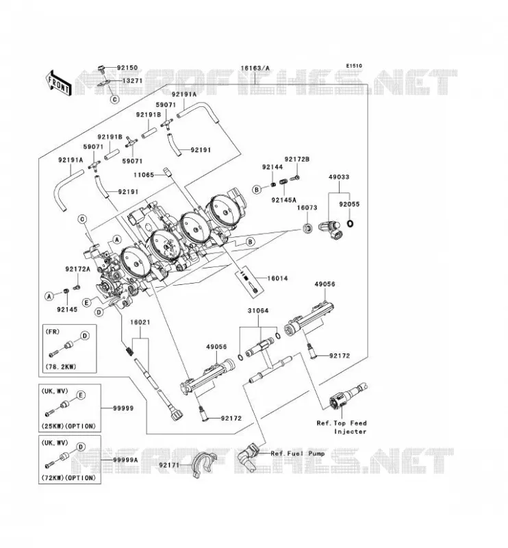 CARBU Kawasaki MOTOS 600 2007 NINJA ZX-6R  ZX600P7F
