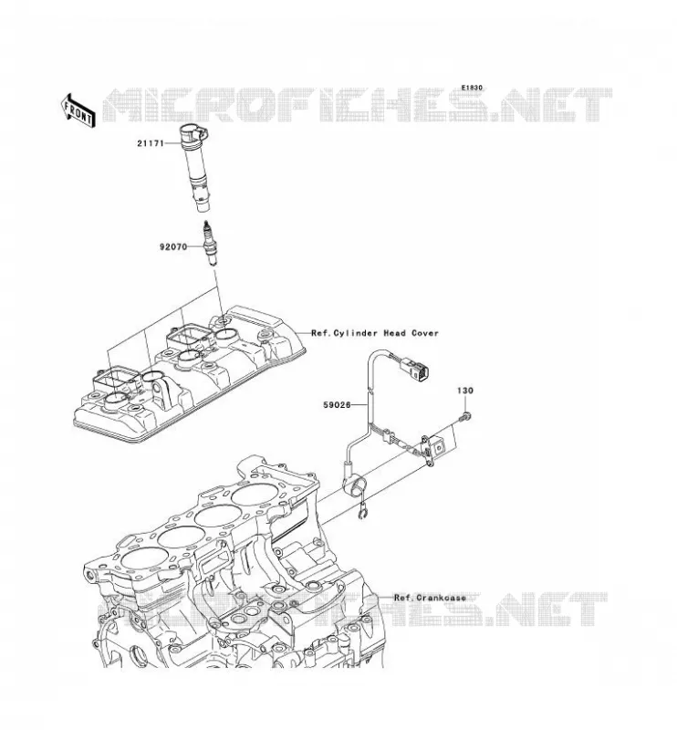 SYSTEME D&acute;ALLUMAGE Kawasaki MOTOS 600 2007 NINJA ZX-6R  ZX600P7F