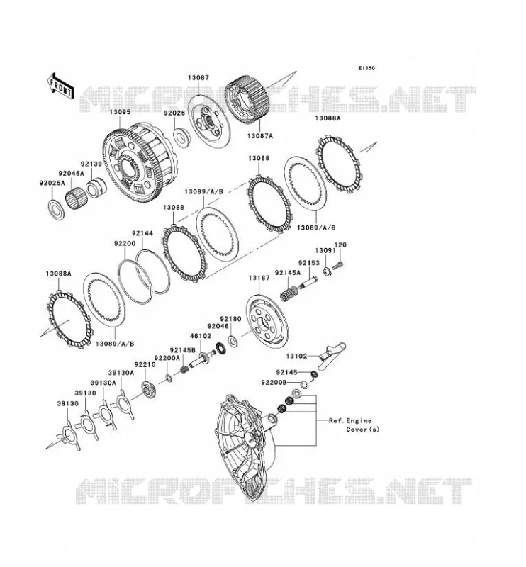 EMBRAYAGE Kawasaki MOTOS 600 2008 NINJA ZX-6R  ZX600P8F