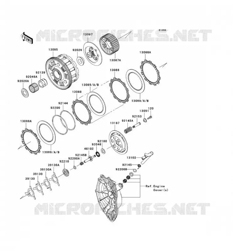 EMBRAYAGE Kawasaki MOTOS 600 2008 NINJA ZX-6R  ZX600P8F