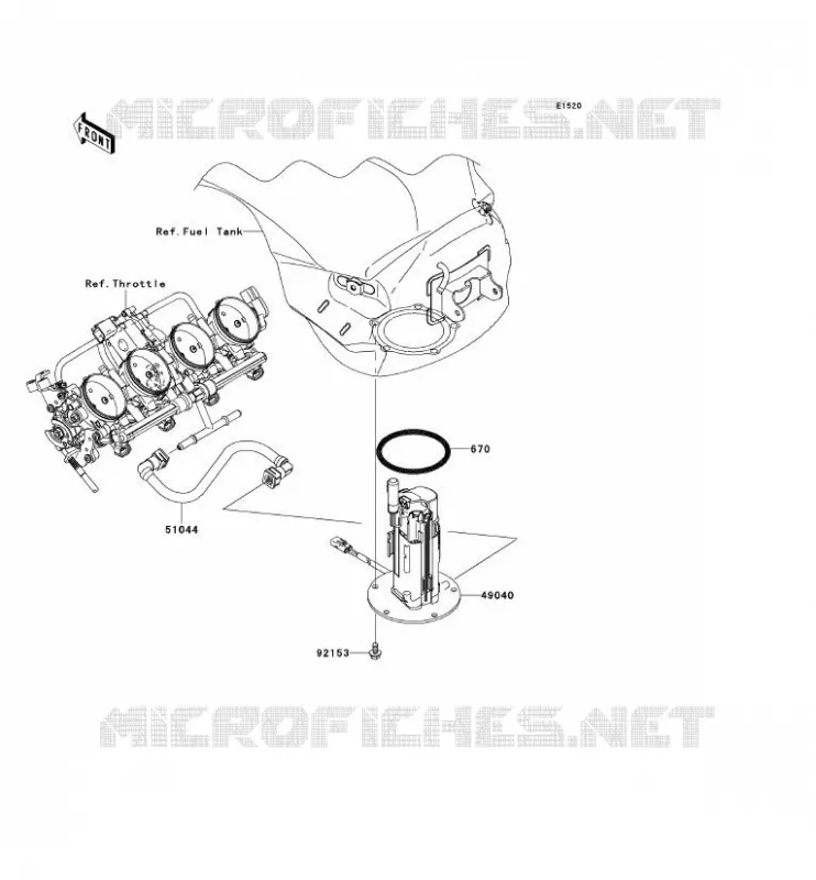 POMPE A ESSENCE Kawasaki MOTOS 600 2008 NINJA ZX-6R  ZX600P8F