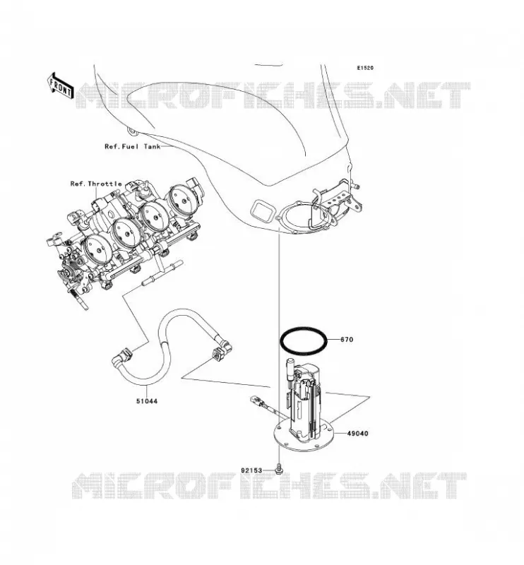 POMPE A ESSENCE Kawasaki MOTOS 600 2009 NINJA ZX-6R  ZX600R9F