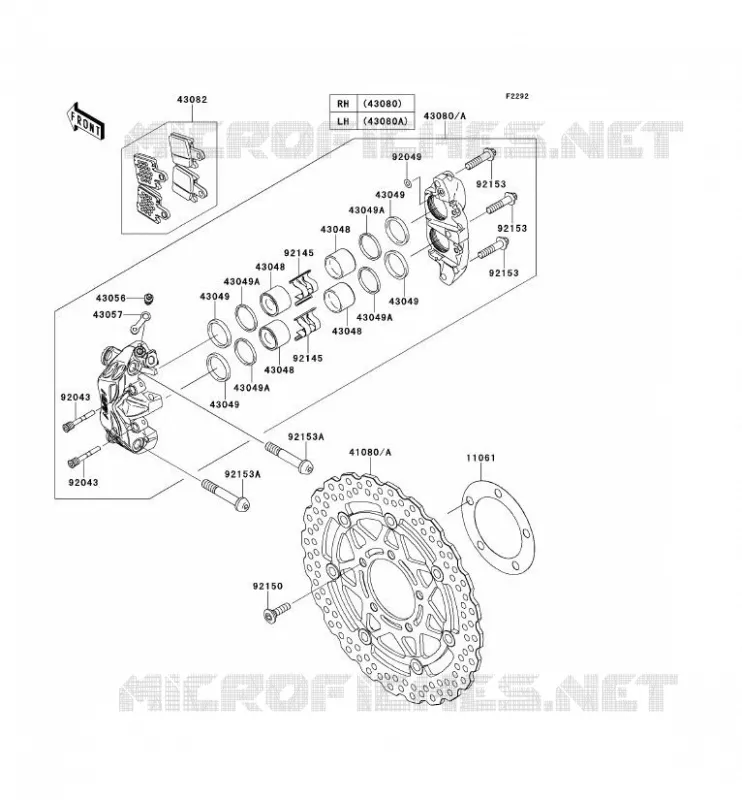 FREIN AVANT Kawasaki MOTOS 600 2009 NINJA ZX-6R  ZX600R9F