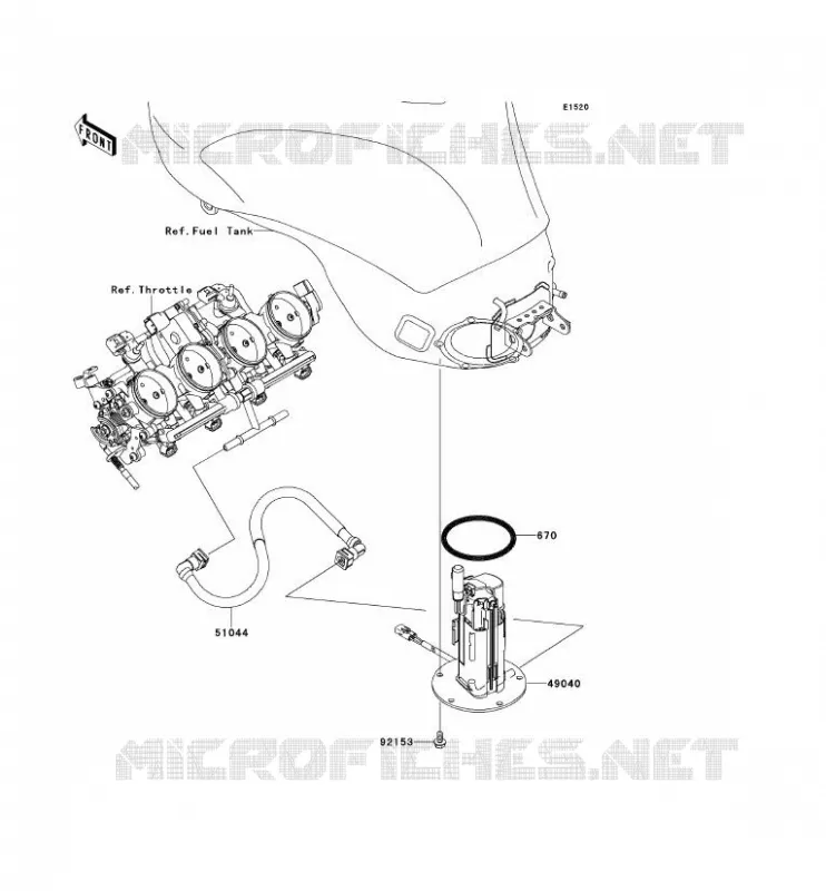POMPE A ESSENCE Kawasaki MOTOS 600 2009 NINJA ZX-6R  ZX600R9F