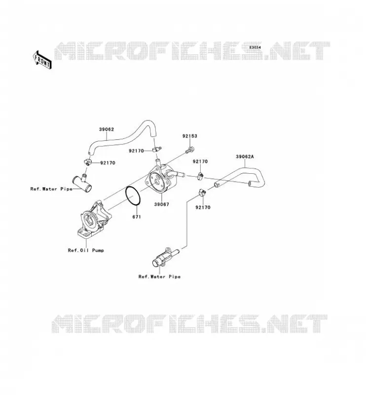 RADIATEUR D'HUILE Kawasaki MOTOS 600 2009 NINJA ZX-6R  ZX600R9F