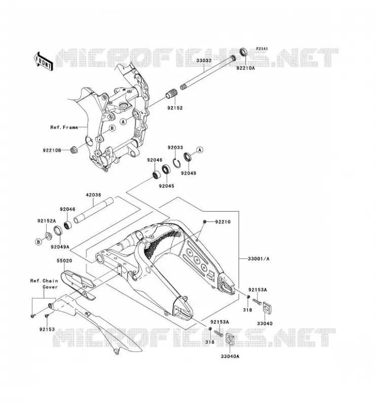 BRAS OSCILLANT Kawasaki MOTOS 600 2009 NINJA ZX-6R  ZX600R9F