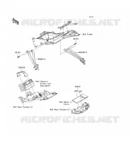 PIECE DE CADRE(ARRI&Egrave;RE) pour Kawasaki NINJA ZX-6R