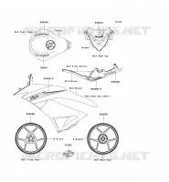 STICKER(GREEN) pour Kawasaki NINJA ZX-6R
