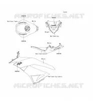 STICKER(WHITE) pour Kawasaki NINJA ZX-6R