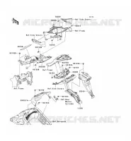GARDE BOUE ARRI&Egrave;RE pour Kawasaki NINJA ZX-6R