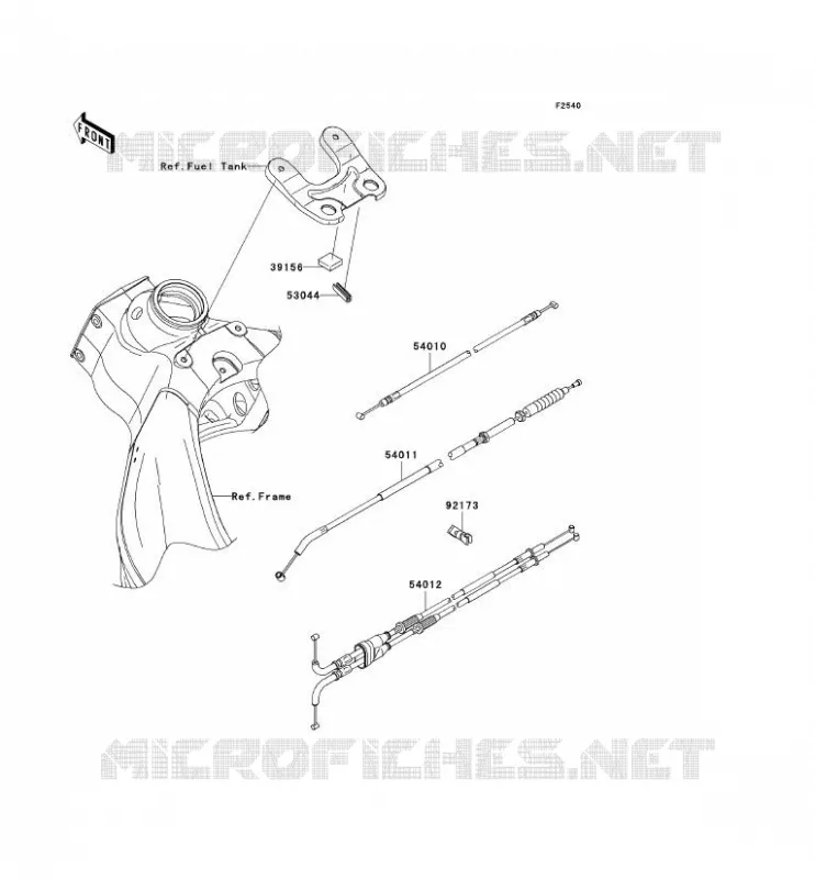 CABLES Kawasaki MOTOS 600 2011 NINJA ZX-6R  ZX600RBF