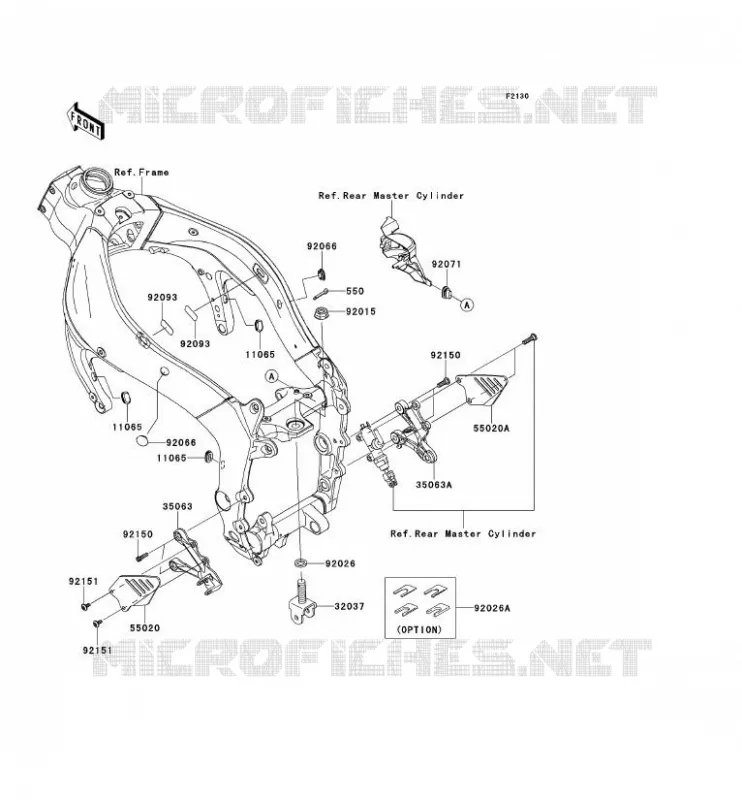 PIECE DE CADRE(AVANT) Kawasaki MOTOS 600 2012 NINJA ZX-6R  ZX600RCF