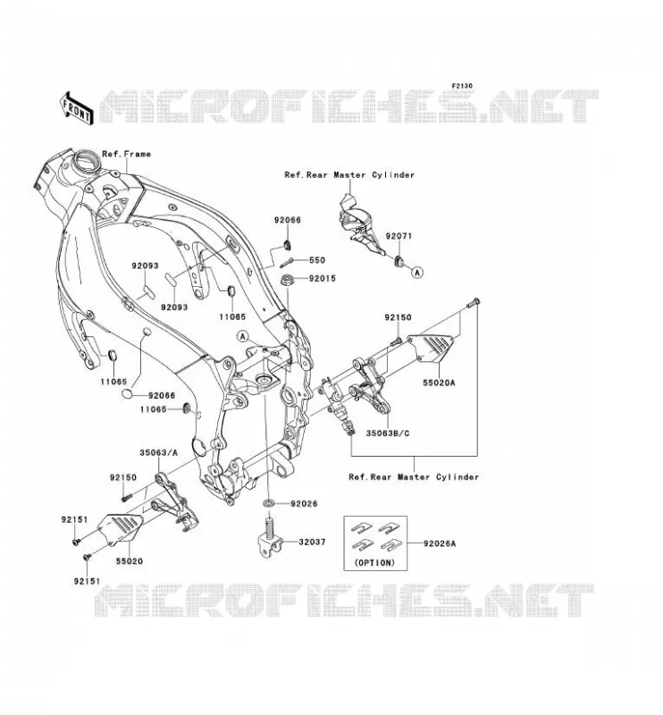 PIECE DE CADRE(AVANT) Kawasaki MOTOS 600 2012 NINJA ZX-6R  ZX600RCF