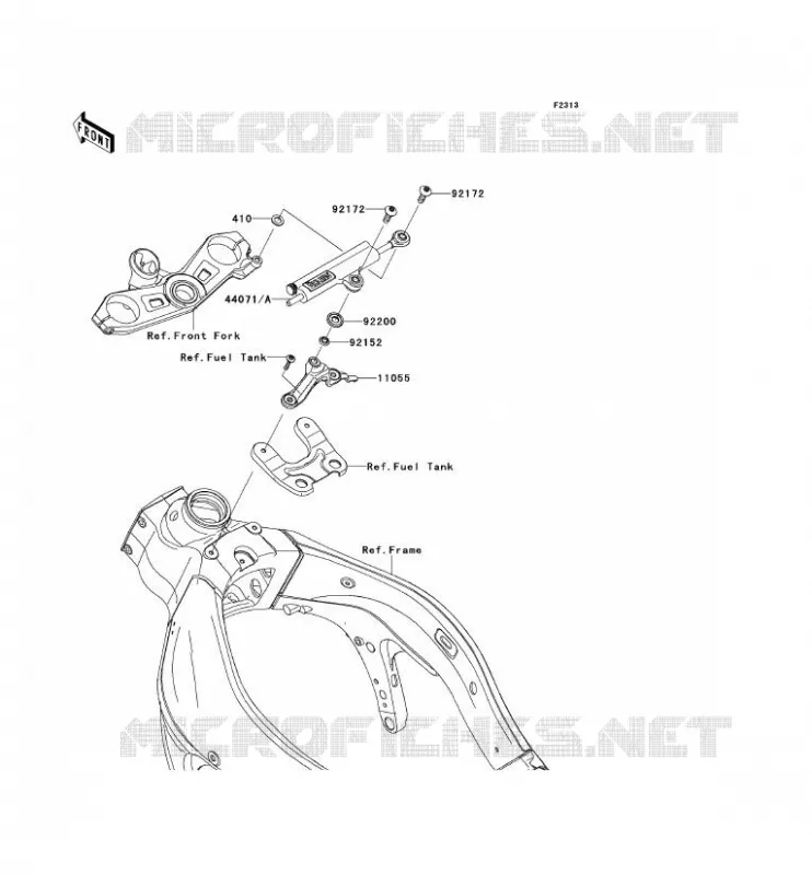 AMORTISSEUR DE DIRECTION Kawasaki MOTOS 600 2013 NINJA ZX-6R  ZX600RDF