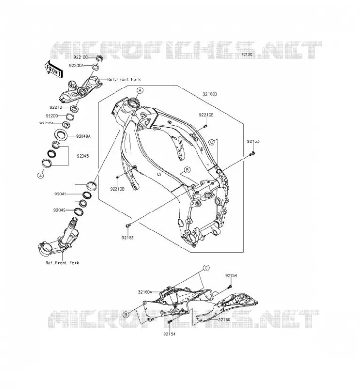 CH&Acirc;SSIS Kawasaki MOTOS 600 2014 NINJA ZX-6R  ZX600REF