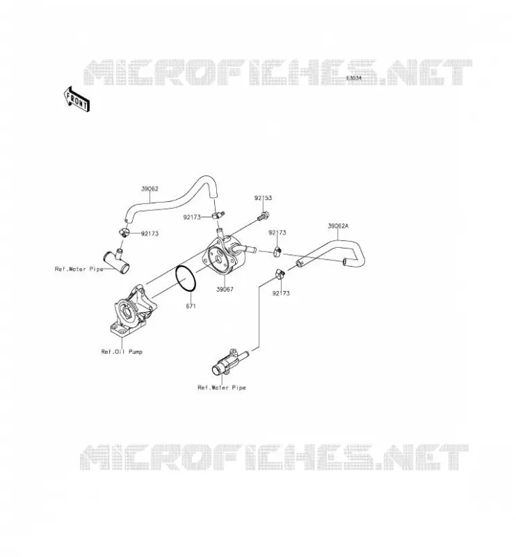 RADIATEUR D'HUILE Kawasaki MOTOS 600 2015 NINJA ZX-6R  ZX600RFF