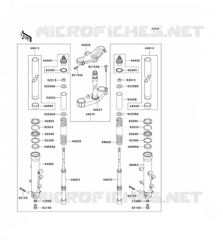 FOURCHE Kawasaki MOTOS 636 2002 NINJA ZX-6R  ZX636-A1P