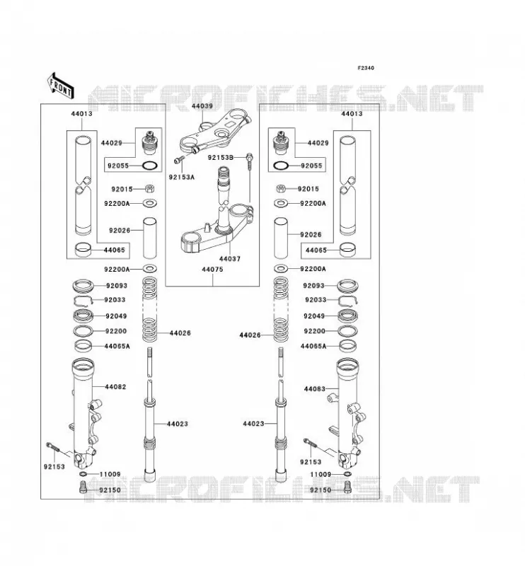 FOURCHE Kawasaki MOTOS 636 2002 NINJA ZX-6R  ZX636-A1P