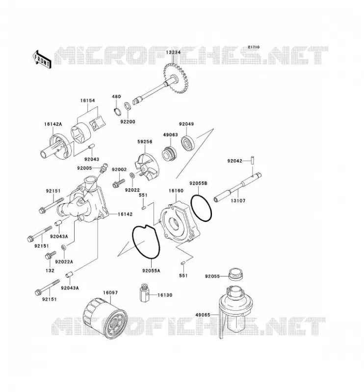 POMPE A HUILE Kawasaki MOTOS 636 2002 NINJA ZX-6R  ZX636-A1P