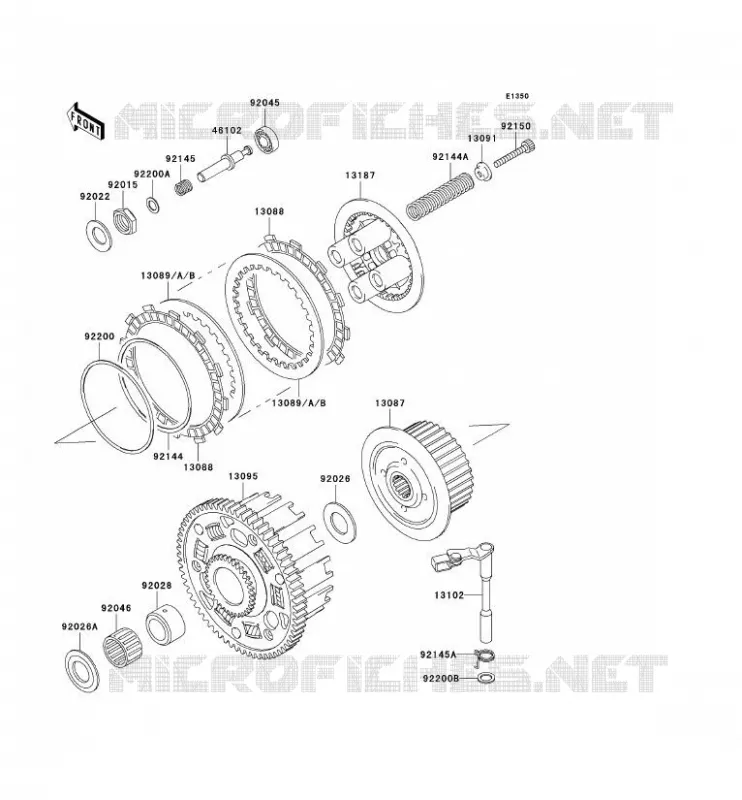 EMBRAYAGE Kawasaki MOTOS 636 2002 NINJA ZX-6R  ZX636-A1P