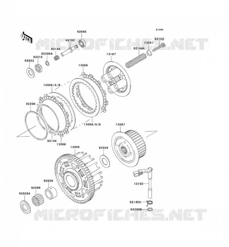 EMBRAYAGE Kawasaki MOTOS 636 2002 NINJA ZX-6R  ZX636-A1P