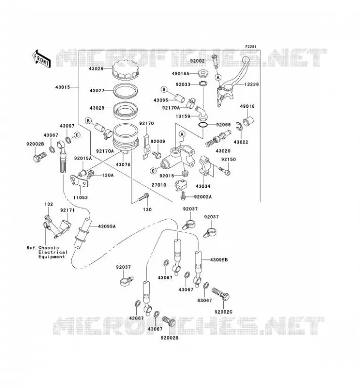 MAITRE CYLINDRE AV Kawasaki MOTOS 636 2003 NINJA ZX-6R  ZX636-B1