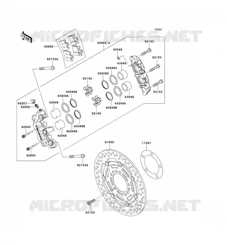 FREIN AVANT Kawasaki MOTOS 636 2003 NINJA ZX-6R  ZX636-B1