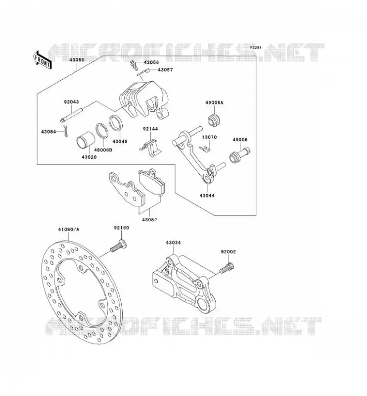 FREIN ARRIERE Kawasaki MOTOS 636 2003 NINJA ZX-6R  ZX636-B1