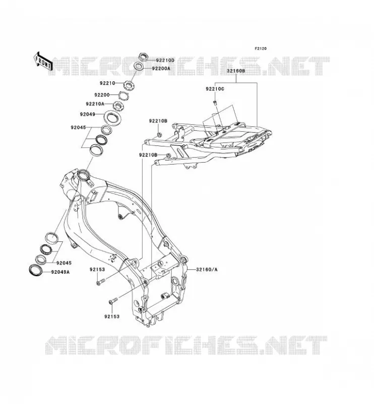 CH&Acirc;SSIS Kawasaki MOTOS 636 2003 NINJA ZX-6R  ZX636-B1