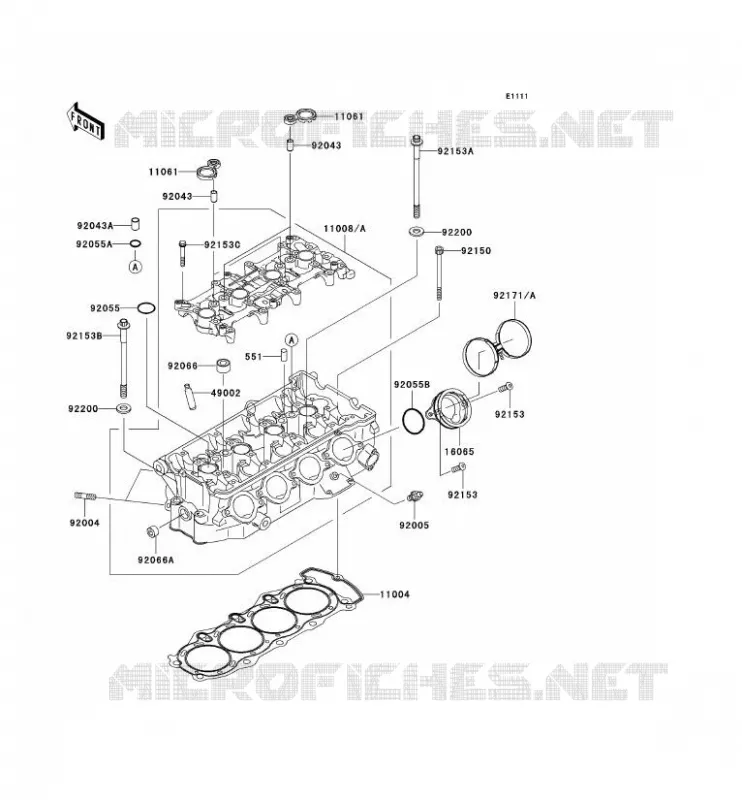 CULASSE Kawasaki MOTOS 636 2003 NINJA ZX-6R  ZX636-B1