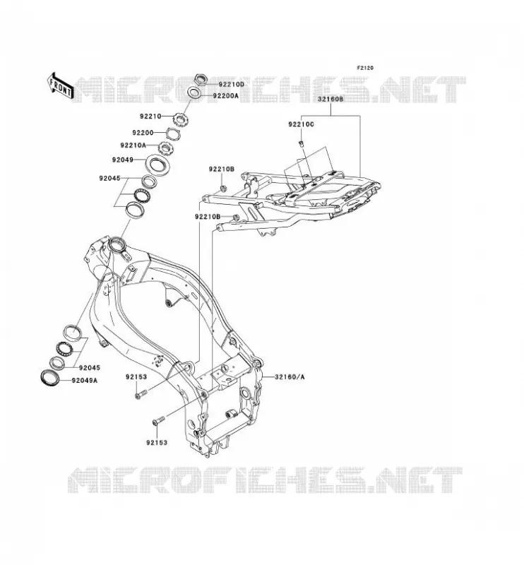 CH&Acirc;SSIS Kawasaki MOTOS 636 2003 NINJA ZX-6R  ZX636-B1