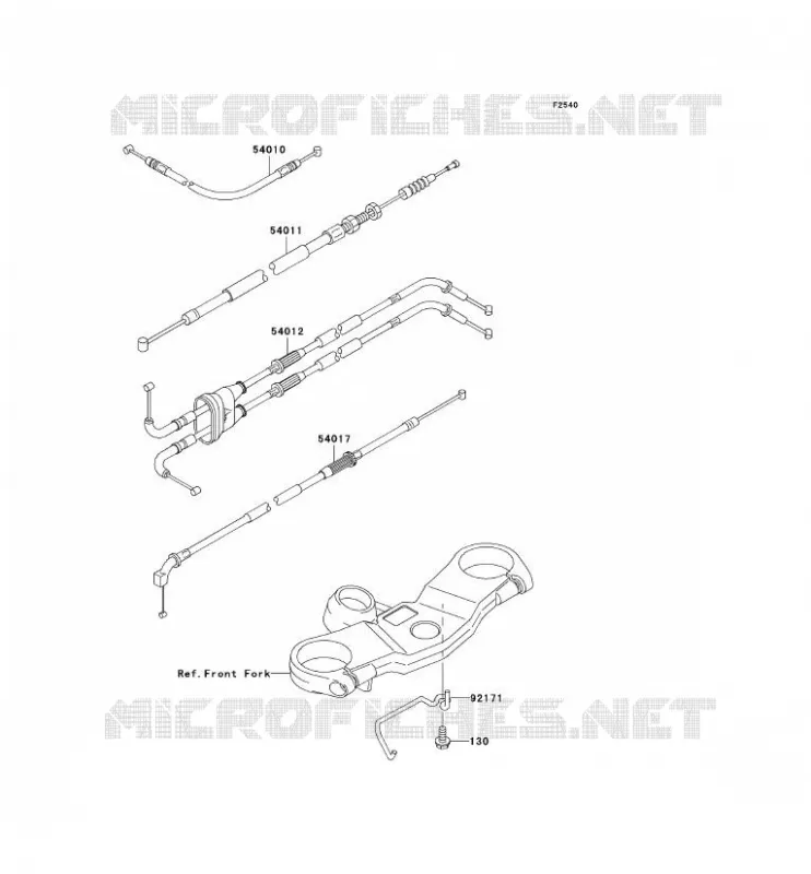 CABLES Kawasaki MOTOS 636 2003 NINJA ZX-6R  ZX636-B1H