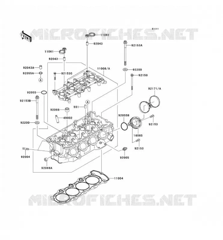 CULASSE Kawasaki MOTOS 636 2003 NINJA ZX-6R  ZX636-B1H