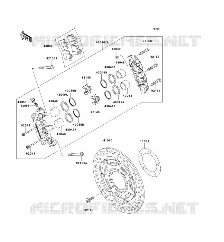 FREIN AVANT Kawasaki MOTOS 636 2003 NINJA ZX-6R  ZX636-B1H