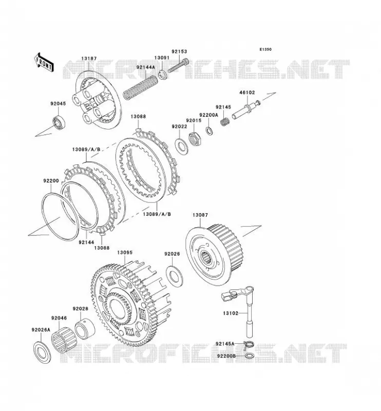 EMBRAYAGE Kawasaki MOTOS 636 2003 NINJA ZX-6R  ZX636-B1H
