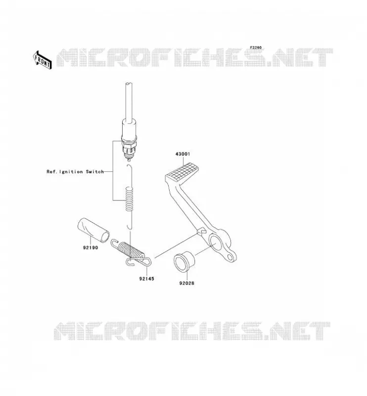 PEDALE DE FREIN Kawasaki MOTOS 636 2003 NINJA ZX-6R  ZX636-B1H