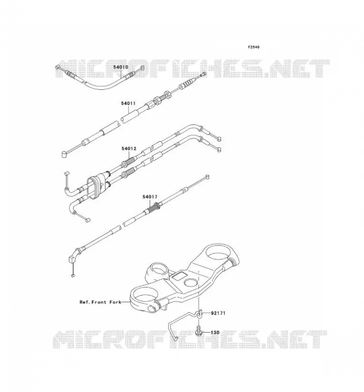 CABLES Kawasaki MOTOS 636 2004 NINJA ZX-6R  ZX636-B2
