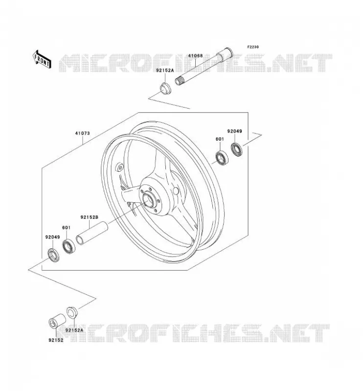ROUE AVANT Kawasaki MOTOS 636 2004 NINJA ZX-6R  ZX636-B2