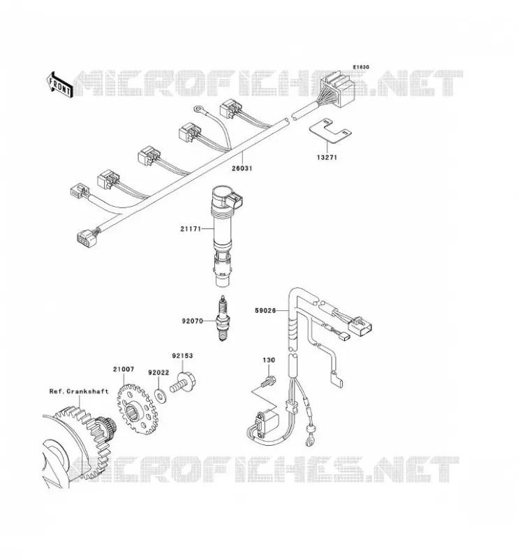 SYSTEME D&acute;ALLUMAGE Kawasaki MOTOS 636 2004 NINJA ZX-6R  ZX636-B2