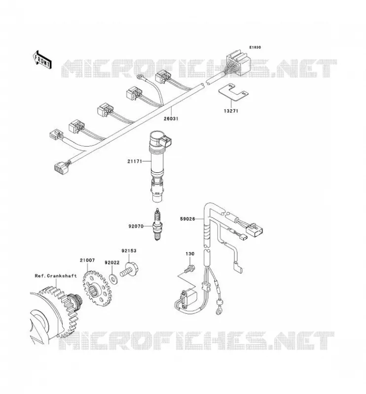 SYSTEME D&acute;ALLUMAGE Kawasaki MOTOS 636 2004 NINJA ZX-6R  ZX636-B2