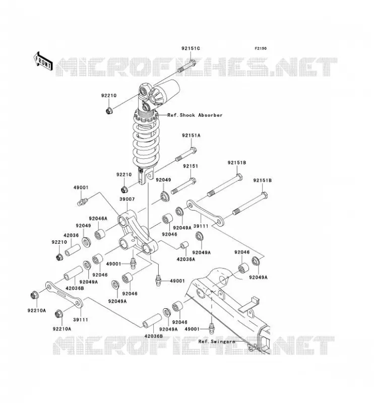 SUSPENSION Kawasaki MOTOS 636 2004 NINJA ZX-6R  ZX636-B2H