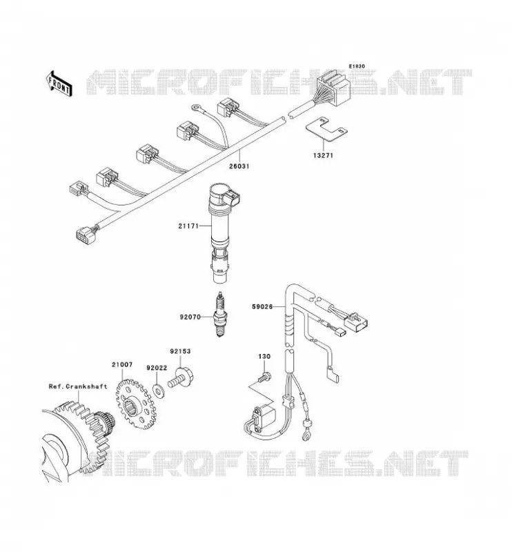 SYSTEME D&acute;ALLUMAGE Kawasaki MOTOS 636 2004 NINJA ZX-6R  ZX636-B2H
